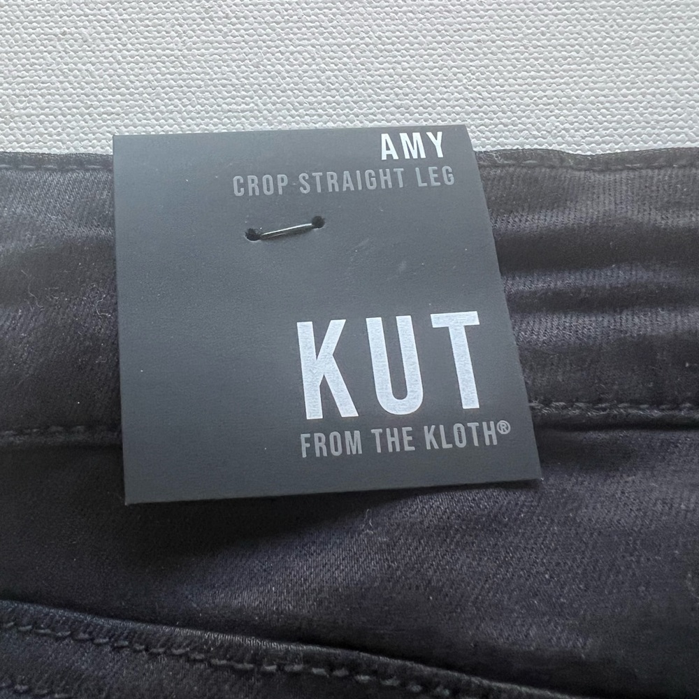 NWT KUT from the Kloth Women’s Jeans Size 2 Mia Toothpick Skinny Waxed Black (B3 - Picture 9 of 10